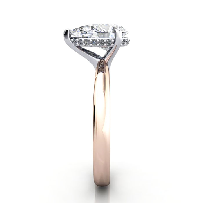 Pear Diamond Ring Rose Gold RS51 SV