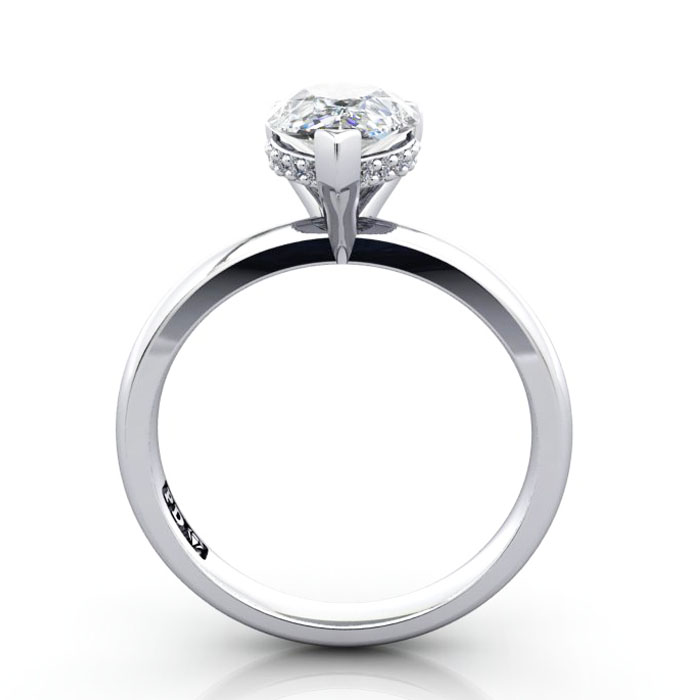 Pear Diamond Ring White Gold RS51 TF