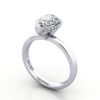 Thumb Pear Diamond Ring White Gold RS51 3D