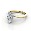 Pear Diamond Ring Yellow Gold RS51 LF