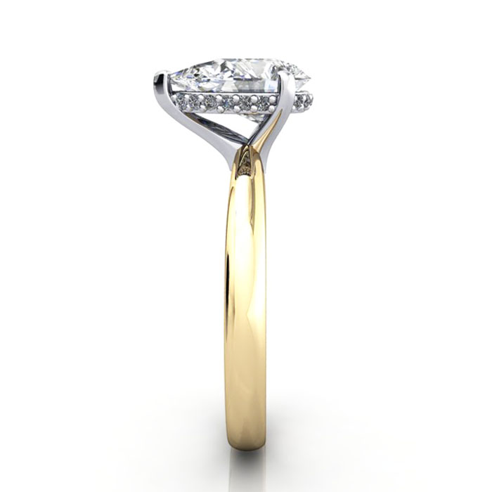 Pear Diamond Ring Yellow Gold RS51 SV