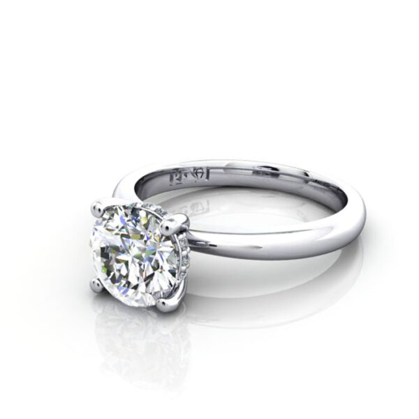 Round Brilliant Diamond Ring Platinum RS51 LF