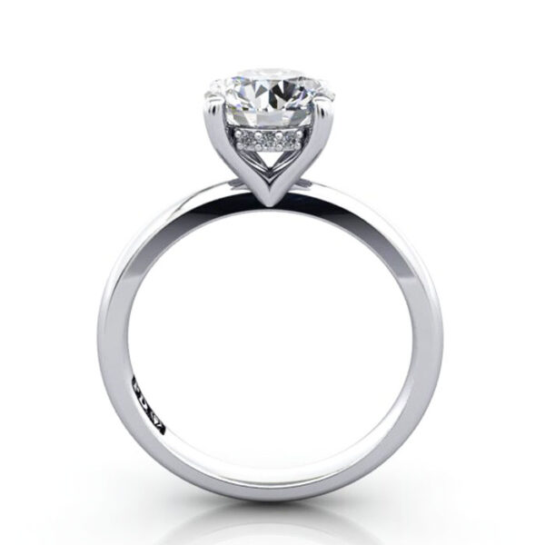 Round Brilliant Diamond Ring Platinum RS51 TF
