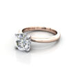 Round Brilliant Diamond Ring Rose Gold RS51 LF