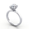 Oval Diamond Ring White Gold RS51 3D