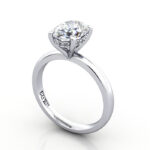Oval Diamond Ring Platinum RS51 3D Oval Diamond Ring Platinum RS51 3D