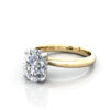 Oval Diamond Ring Yellow Gold RS51 LF