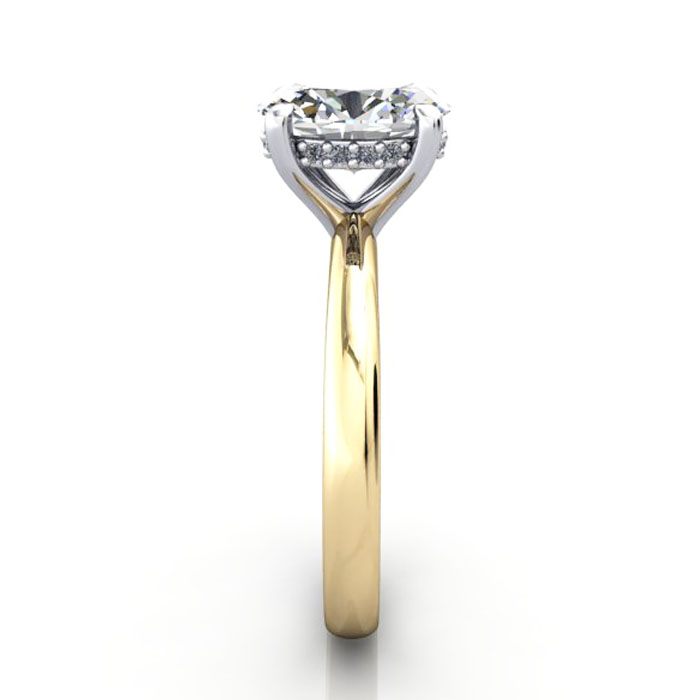 Oval Diamond Ring Yellow Gold RS51 SV