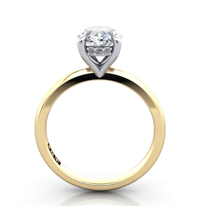 Oval Diamond Ring Yellow Gold RS51 TF