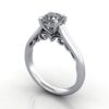 Solitaire Diamond Ring RS35 White Gold Cushion 3D