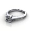 Solitaire Diamond Ring RS35 White Gold Cushion LF