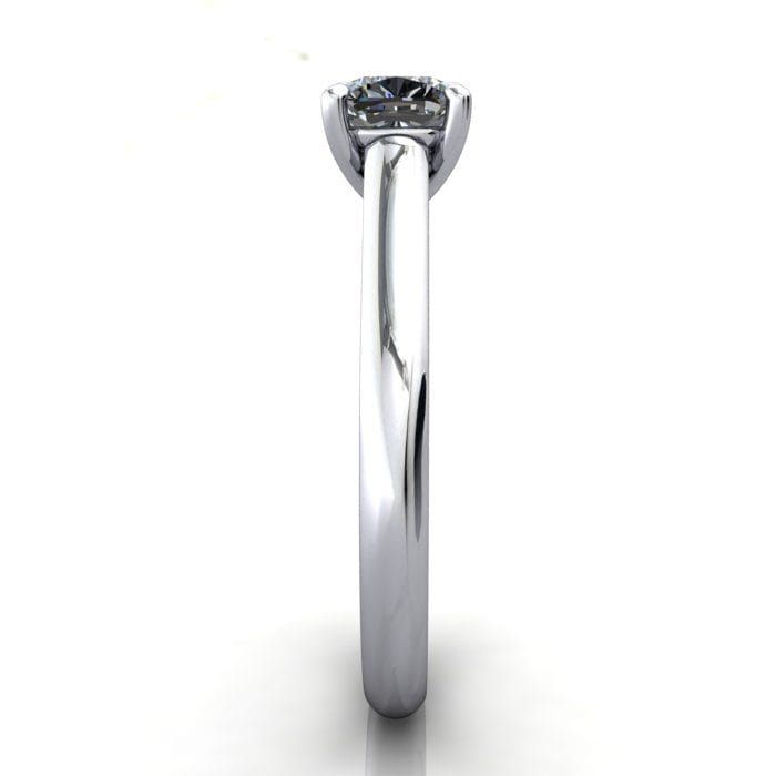 Solitaire Diamond Ring RS35 White Gold Cushion SV