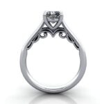 Solitaire Diamond Ring RS35 White Gold Cushion TF Solitaire Diamond Ring RS35 White Gold Cushion TF