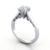 Thumb Solitaire Diamond Ring RS35 White Gold Cushion 3D