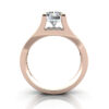 Radiant Cut Diamond Ring with Accents RSA12 Rose Gold TF