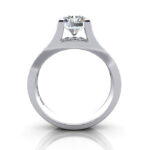 Radiant Cut Diamond Ring with Accents RSA12 White Gold TF Radiant Cut Diamond Ring with Accents RSA12 White Gold TF