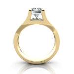 Radiant Cut Diamond Ring with Accents RSA12 Yellow Gold TF