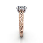Oval Cut Vintage Diamond Ring Rose Gold RV1 SV