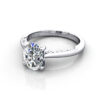 Oval Cut Vintage Diamond Ring Platinum RV3 LF