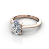 Oval Cut Vintage Diamond Ring Rose Gold RV3 LF