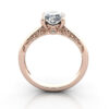 Oval Cut Vintage Diamond Ring Rose Gold RV3 TF