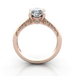 Oval Cut Vintage Diamond Ring Rose Gold RV3 TF Oval Cut Vintage Diamond Ring Rose Gold RV3 TF