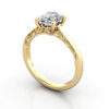 Oval Cut Vintage Diamond Ring Yellow Gold RV3 3D Oval Cut Vintage Diamond Ring Yellow Gold RV3 3D