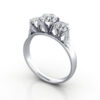 Round Brilliant Vintage Diamond Ring Platinum RV4 3D