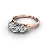 Round Brilliant Vintage Diamond Ring Rose Gold RV4 LF Round Brilliant Vintage Diamond Ring Rose Gold RV4 LF
