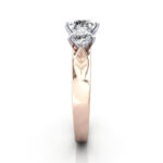 Round Brilliant Vintage Diamond Ring Rose Gold RV4 SV Round Brilliant Vintage Diamond Ring Rose Gold RV4 SV