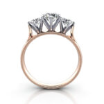 Round Brilliant Vintage Diamond Ring Rose Gold RV4 TF Round Brilliant Vintage Diamond Ring Rose Gold RV4 TF