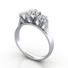 Thumb Round Brilliant Vintage Diamond Ring White Gold RV4 3D