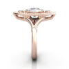 Cushion Cut Vintage Diamond Ring Rose Gold RV5 SV Cushion Cut Vintage Diamond Ring Rose Gold RV5 SV