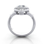 Cushion Cut Vintage Diamond Ring White Gold RV5 TF Cushion Cut Vintage Diamond Ring White Gold RV5 TF