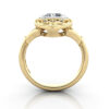 Cushion Cut Vintage Diamond Ring Yellow Gold RV5 TF