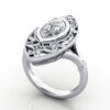 Thumb Marquise Cut Vintage Diamond Ring Platinum RV5 3D