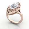 Marquise Cut Vintage Diamond Ring Rose Gold RV5 3D Marquise Cut Vintage Diamond Ring Rose Gold RV5 3D