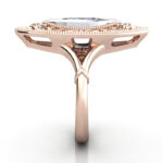 Marquise Cut Vintage Diamond Ring Rose Gold RV5 SV Marquise Cut Vintage Diamond Ring Rose Gold RV5 SV