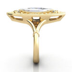 Marquise Cut Vintage Diamond Ring Yellow Gold RV5 SV Marquise Cut Vintage Diamond Ring Yellow Gold RV5 SV