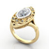 Thumb Marquise Cut Vintage Diamond Ring Yellow Gold RV5 3D