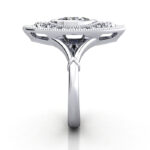 Oval Cut Vintage Diamond Ring Platinum RV5 SV