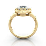 Oval Cut Vintage Diamond Ring Yellow Gold RV5 TF