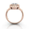 Princess Cut Vintage Diamond Ring Rose Gold RV5 TF