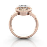 Princess Cut Vintage Diamond Ring Rose Gold RV5 TF