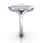 Princess Cut Vintage Diamond Ring White Gold RV5 SV Princess Cut Vintage Diamond Ring White Gold RV5 SV