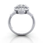 Princess Cut Vintage Diamond Ring White Gold RV5 TF Princess Cut Vintage Diamond Ring White Gold RV5 TF