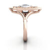 Round Brilliant Vintage Diamond Ring Rose Gold RV5 SV