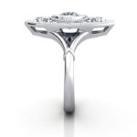Round Brilliant Vintage Diamond Ring White Gold RV5 SV
