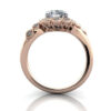 Oval Cut Vintage Diamond Ring Rose Gold RV6 TF