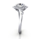 Oval Cut Vintage Diamond Ring White Gold RV6 SV Oval Cut Vintage Diamond Ring White Gold RV6 SV